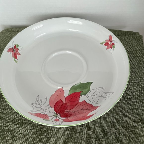 Vintage Christmas Holiday (2 Piece) Chip & Dip Set Poinsettia by BLOCK,Goertzen - Picture 9 of 9